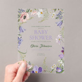Kleine wilde Baby shower Acryl Uitnodigingen (Insitu (Draagbaar))
