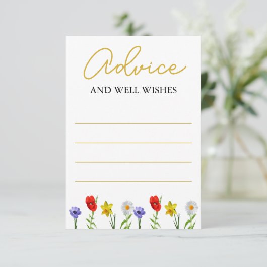 Kleine wilde Baby shower Advieskaart (Staand voorkant)