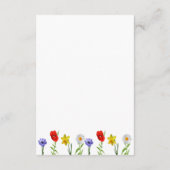 Kleine wilde Baby shower Advieskaart (Achterkant)