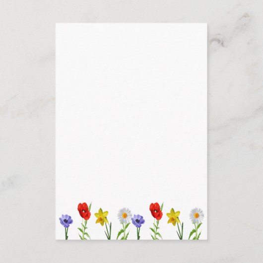 Kleine wilde Baby shower Advieskaart (Achterkant)