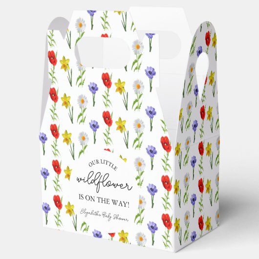 Kleine wilde Baby shower Bedankdoosjes (Geopend)