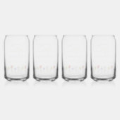 Kleine wilde Baby shower Blikvorm Glas (Achterkant)