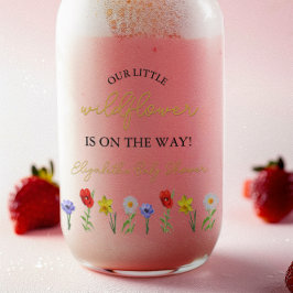 Kleine wilde Baby shower Blikvorm Glas