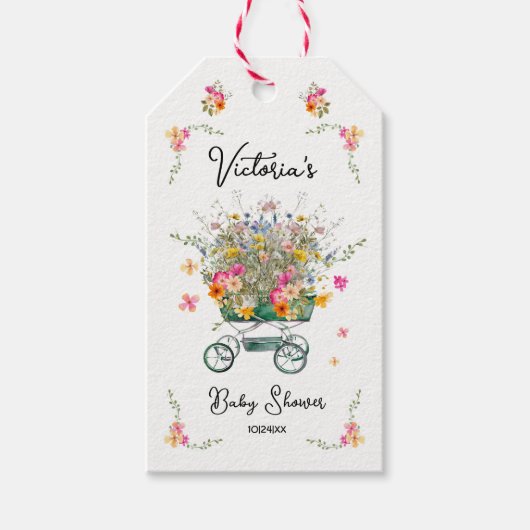 Kleine wilde Baby shower Cadeaulabel (Voorkant)