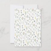 Kleine Wilde Baby shower Dank je kaarten (Achterkant)