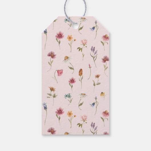 Kleine Wilde Baby shower Dank je Labels Cadeaulabel (Achterkant)