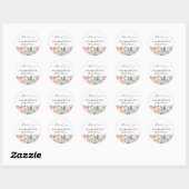Kleine Wilde Baby shower Dank je wel Ronde Sticker (Vel)