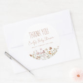 Kleine Wilde Baby shower Dank je wel Ronde Sticker (Envelop)
