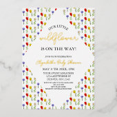 Kleine wilde Baby shower Folie Uitnodiging (Voorkant)