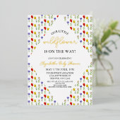 Kleine wilde Baby shower Folie Uitnodiging (Staand Voorkant)