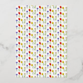 Kleine wilde Baby shower Folie Uitnodiging (Achterkant)