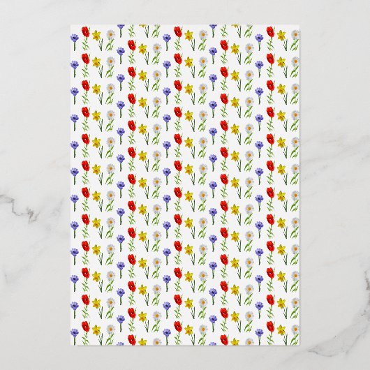 Kleine wilde Baby shower Folie Uitnodiging (Achterkant)