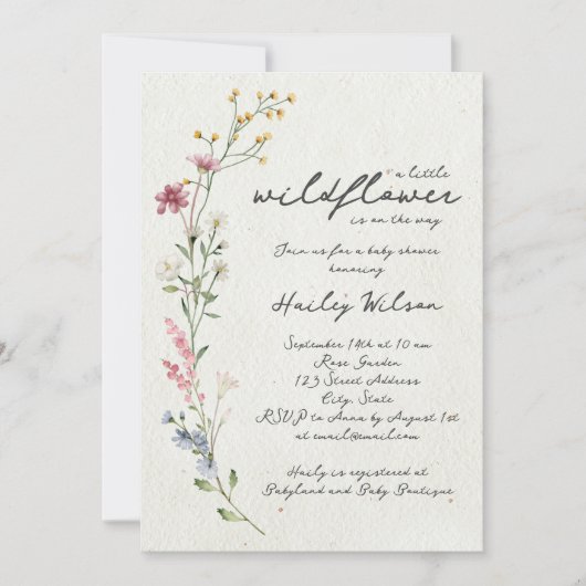 Kleine wilde Baby shower Kaart (Voorkant)