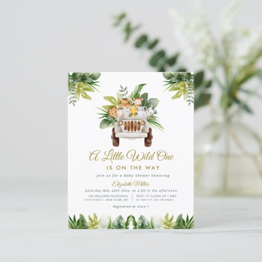 kleine wilde baby shower oerwoud (Staand voorkant)