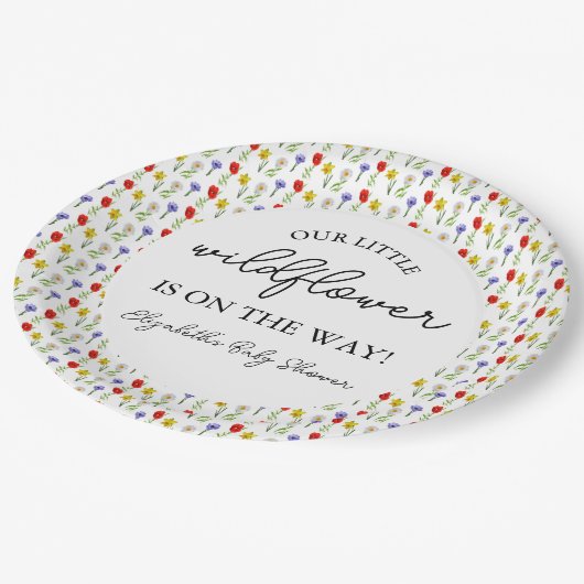 Kleine wilde Baby shower Papieren Bordje (Gekanteld)