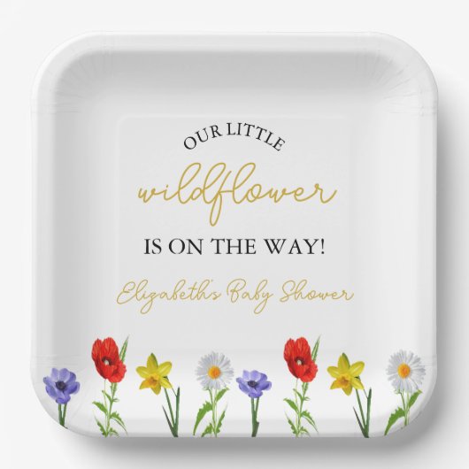 Kleine wilde Baby shower Papieren Bordje (Voorkant)