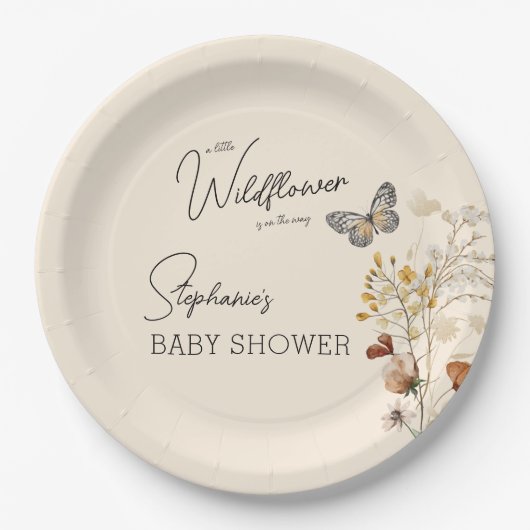 Kleine wilde Baby shower Papieren Bordje (Voorkant)