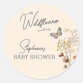Kleine wilde Baby shower Ronde Sticker