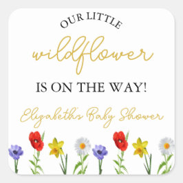 Kleine wilde Baby shower Vierkante Sticker