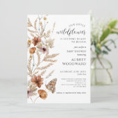 Kleine Wilde Bloem Baby Bloei Baby Shower Kaart (Staand voorkant)