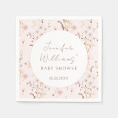 Kleine wilde bloem baby meisje douche papier serve servet (Voorkant)
