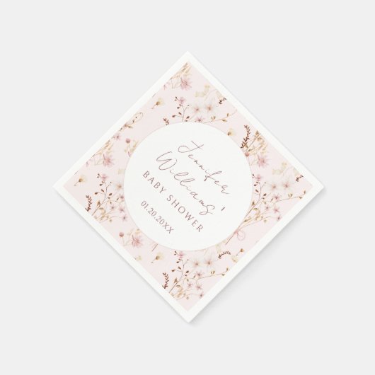 Kleine wilde bloem baby meisje douche papier serve servet (Hoek)