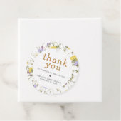 Kleine Wilde Bloem Baby Shower Bedankjes Labels (In situ)