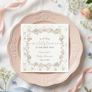 Kleine Wilde Bloem Baby Shower Servet
