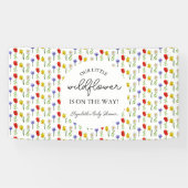 Kleine Wilde Bloem Baby Shower Spandoek (Horizontaal)