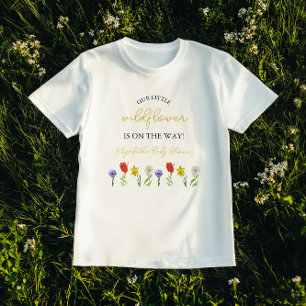 Kleine Wilde Bloem Baby Shower T-shirt