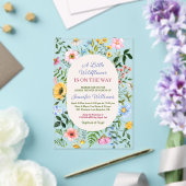 Kleine wilde bloem, bloemig kleurrijk baby shower acryl uitnodigingen (Insitu (Huwelijk))