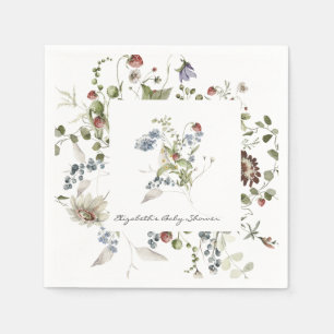Kleine Wilde Bloem Bloemstuk Baby Shower Servetten