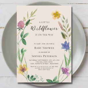 Kleine Wilde Bloem Boho Baby Shower Kaart