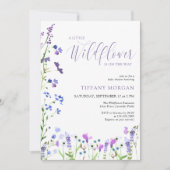 Kleine wilde bloem Elegant Paars Baby shower Kaart (Voorkant)