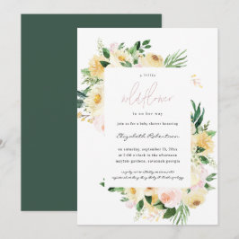 Kleine Wilde Bloem Florale Baby Shower Uitnodiging