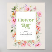 Kleine wilde bloem Flower bar Poster (Voorkant)