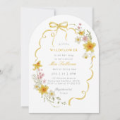 Kleine wilde bloem geel Spring Bow Baby shower Kaart (Voorkant)