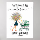 Kleine wilde bloem Groot Boeket Welkomstbord Poster (Voorkant)