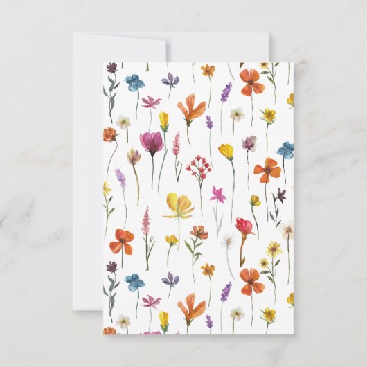 Kleine wilde bloem Grote Boeket boeken voor baby Kaart (Achterkant)