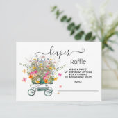 Kleine wilde bloem Grote Boeket Luier Raffle Kaart (Staand voorkant)