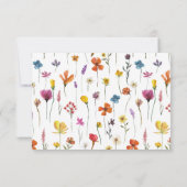 Kleine wilde bloem Grote Boeket Luier Raffle Kaart (Achterkant)