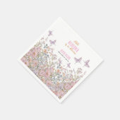 Kleine wilde bloem is in bloei baby shower #3 servet (Hoek)