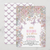 Kleine wilde bloem is in bloei baby shower #6 kaart (Voorkant / Achterkant)