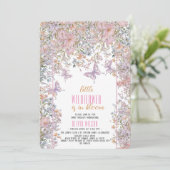 Kleine wilde bloem is in bloei baby shower #6 kaart (Staand voorkant)