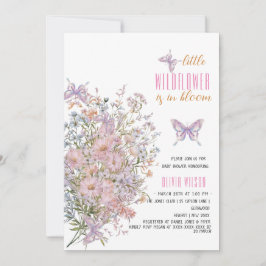 Kleine wilde bloem is in bloei baby shower #7 kaart