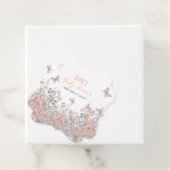 Kleine wilde bloem is in bloei baby shower bedankjes labels (In situ)