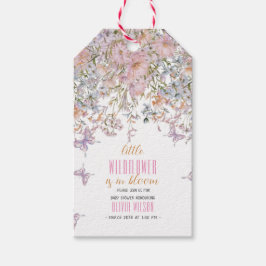 Kleine wilde bloem is in bloei baby shower cadeaulabel