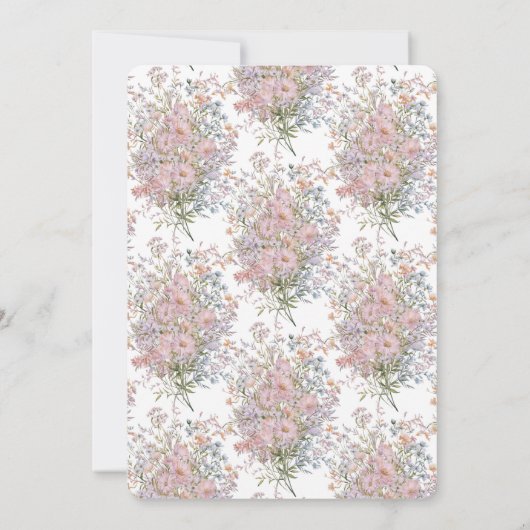 Kleine wilde bloem is in bloei baby shower kaart (Achterkant)