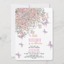 Kleine wilde bloem is in bloei baby shower