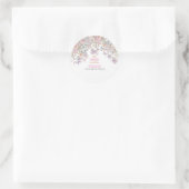 Kleine wilde bloem is in bloei baby shower ronde sticker (Tas)